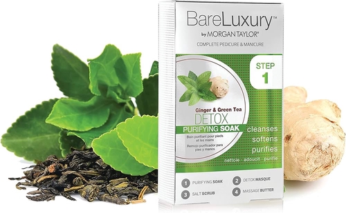 BareLuxury Detox Ginger & Green Tea 4-astmeline maniküüri/pediküüri hooldus 4tk