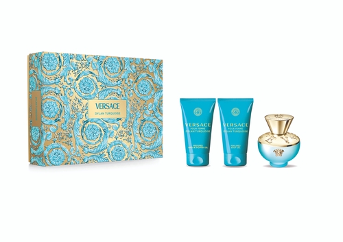 Versace Dylan Turquoise kinkekomplekt naistele edt 50 ml+dušigeel 50 ml+ihupiim 50 ml